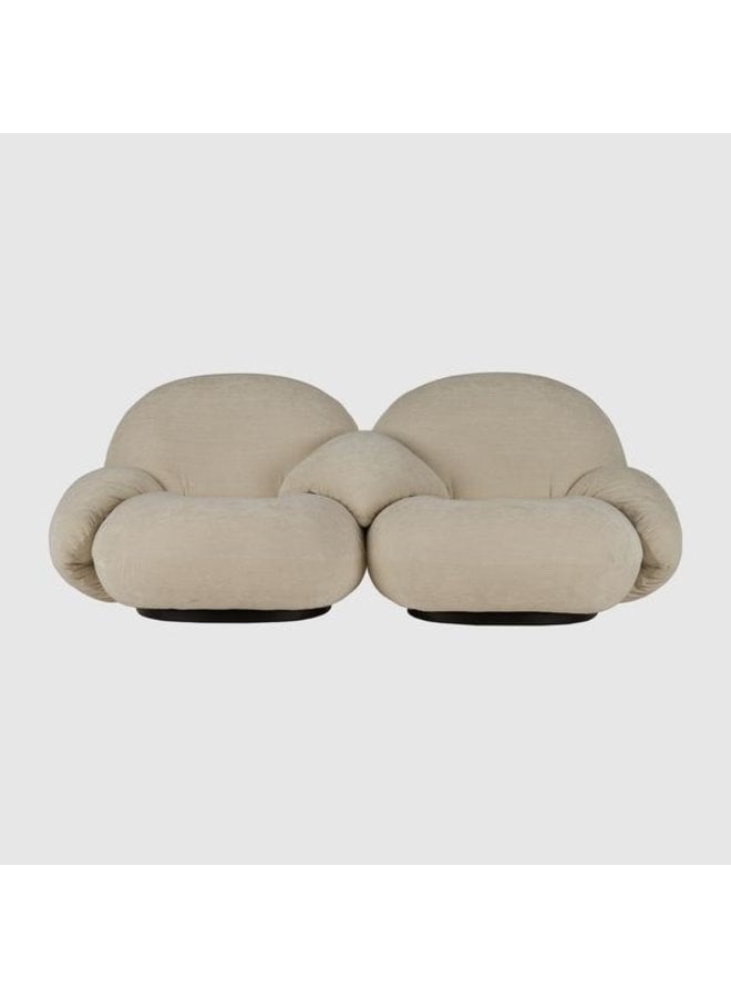 Pacha Sofa - Fully Upholstered, 2-seater with armrests incl. middle armrest