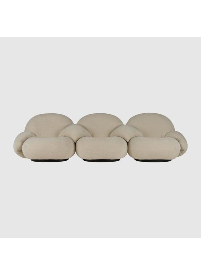 Pacha Sofa - Fully Upholstered, 3-seater with armrests incl. middle armrest