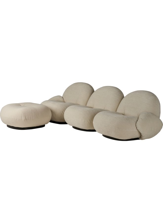 Pacha Sofa - Fully Upholstered, 3-seater with armrests and ottoman