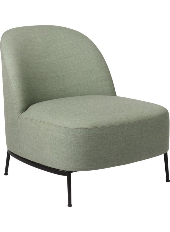 Sejour Lounge Chair - Fully Upholstered, Black Semi Matt Base