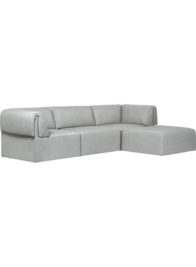 Wonder Sofa - Fully Upholstered, 3-seater with Chaise Longue, 280x185