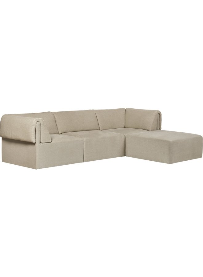 Wonder Sofa - Fully Upholstered, 3-seater with Chaise Longue, 280x185