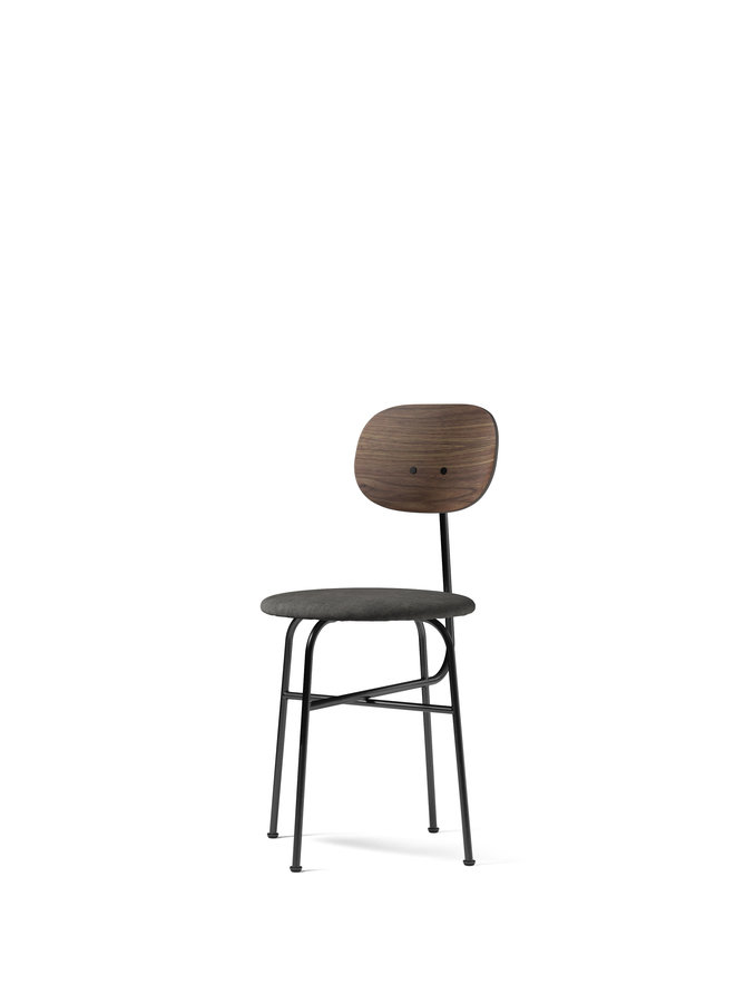 Afteroom Chair Plus, Dining Height, Black Steel Frame, Upholstered