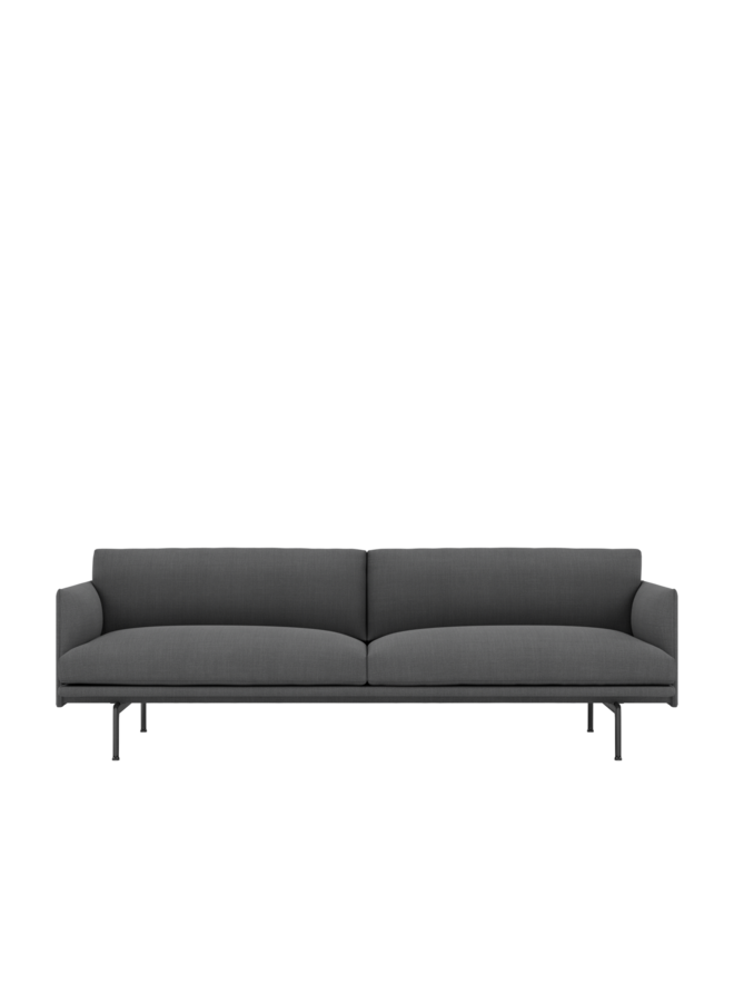 OUTLINE SOFA / 3-SEATER - BLACK BASE