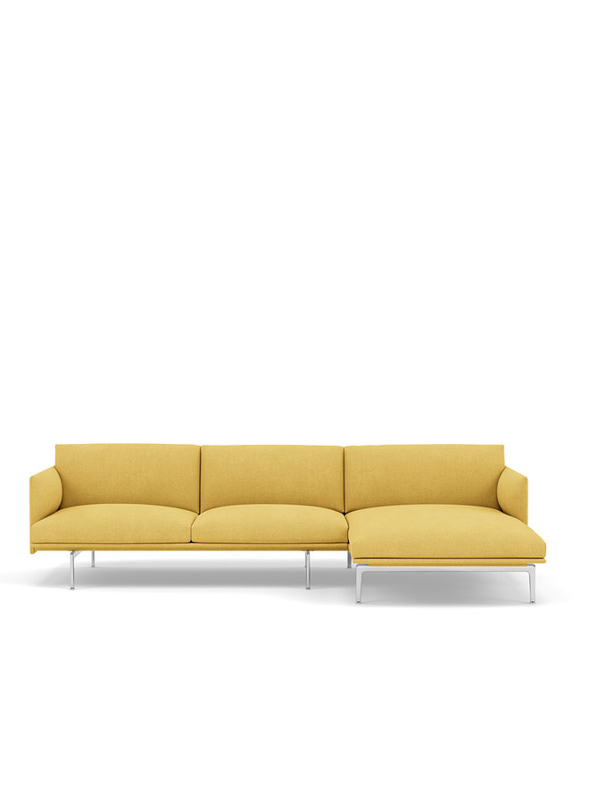 OUTLINE SOFA / CHAISE LONGUE - RIGHT - ALUMINUM BASE