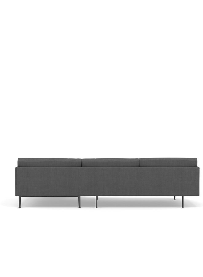 Outline Sofa / Chaise Lounge - Right - Black Base