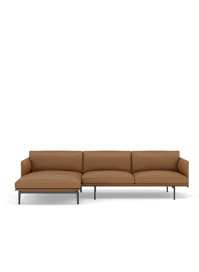 OUTLINE SOFA / CHAISE LONGUE - LEFT - BLACK BASE