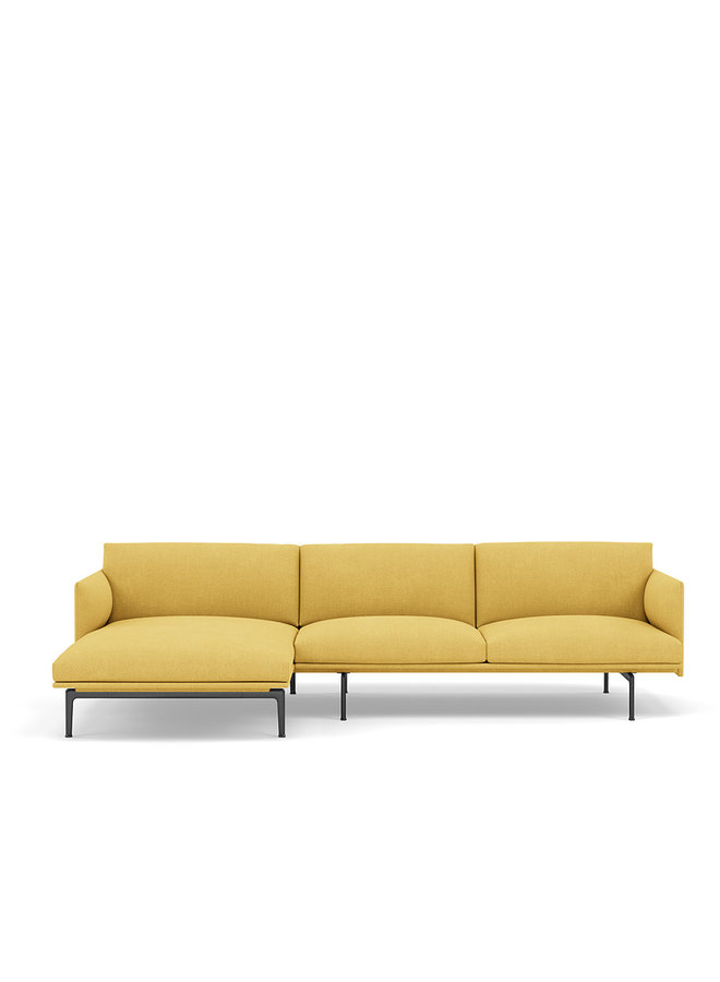 OUTLINE SOFA / CHAISE LONGUE - LEFT - BLACK BASE