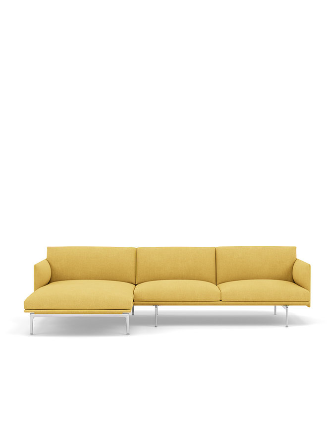 OUTLINE SOFA / CHAISE LONGUE - LEFT - ALUMINUM BASE