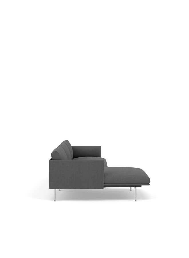 OUTLINE SOFA / CHAISE LONGUE - LEFT - ALUMINUM BASE