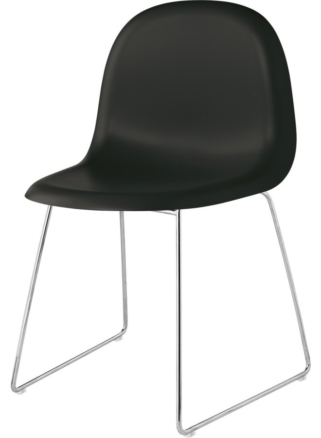 3D Dining Chair - Un-Upholstered, Sledge base