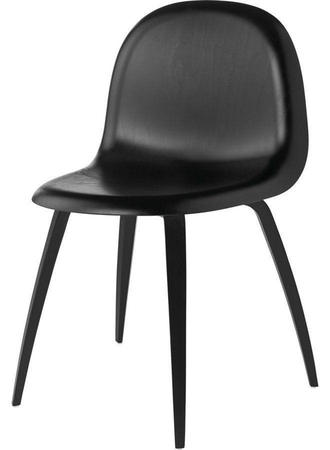 3D Dining Chair - Un-Upholstered, Wood base
