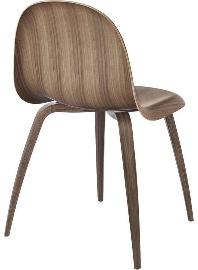 3D Dining Chair - Un-Upholstered, Wood base