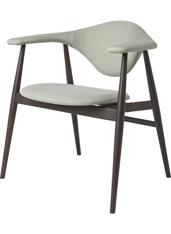 Masculo Dining Chair - Fully Upholstered, Wood base