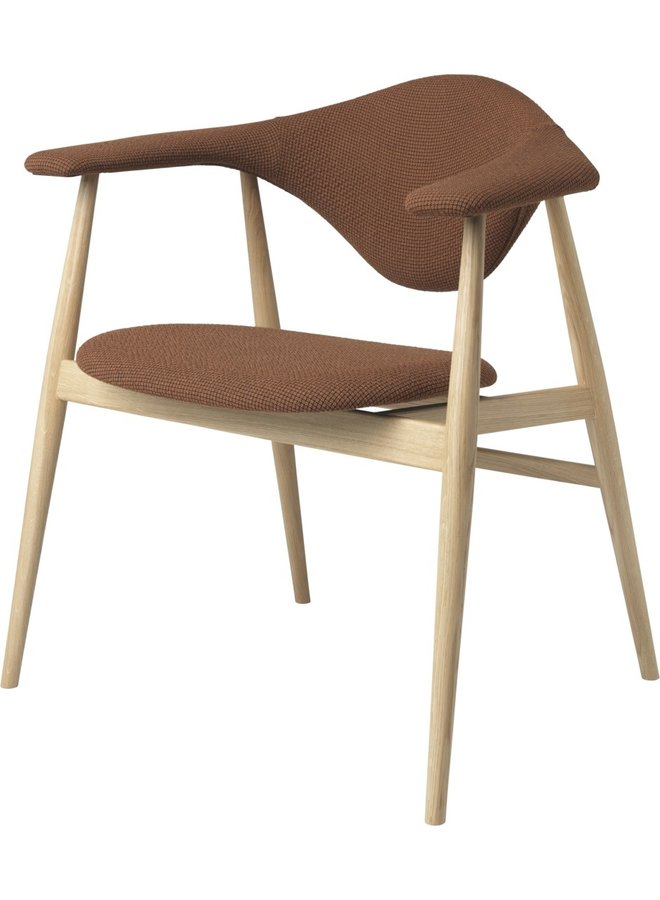 Masculo Dining Chair - Fully Upholstered, Wood base