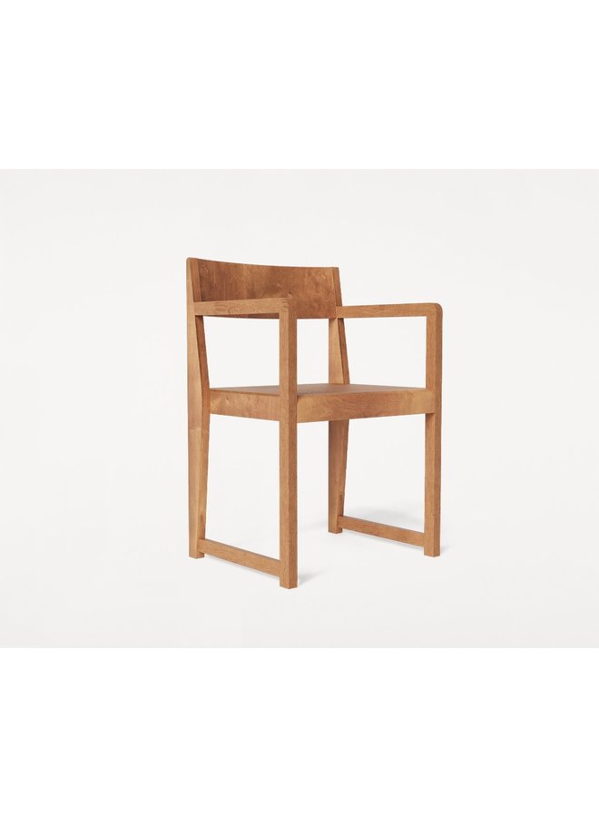 Armrest Chair 01 | Warm Brown Wood