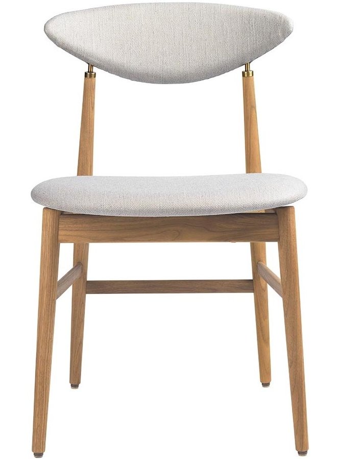 Gent Dining Chair - Fully Upholstered, Wood base, Oak Oiled