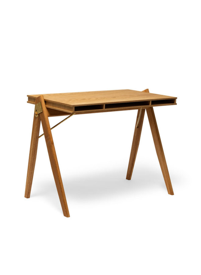 Field Desk Oak, Brass