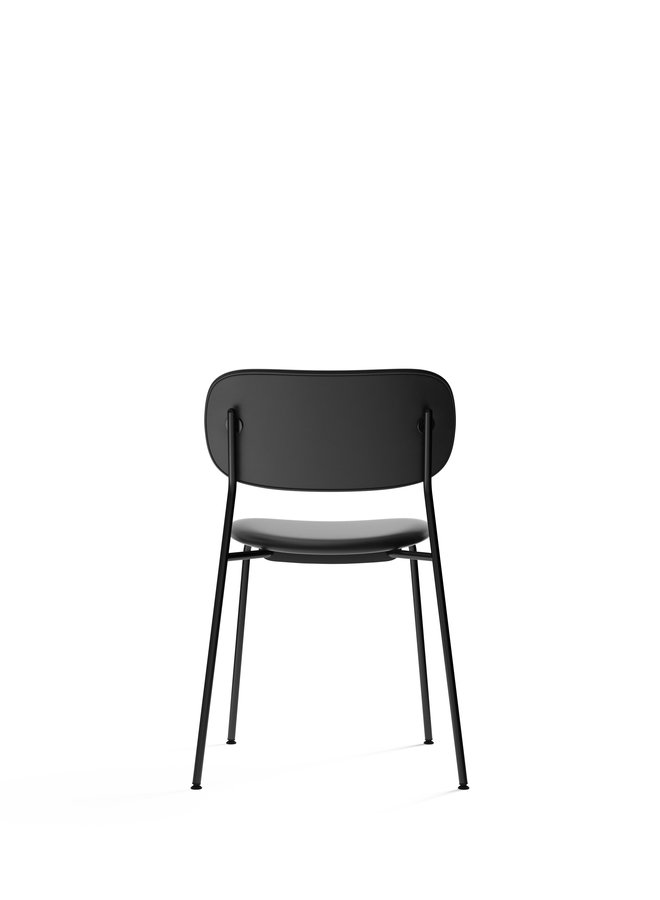 Co Chair, Dining Height, Black Steel, Fully Upholstered