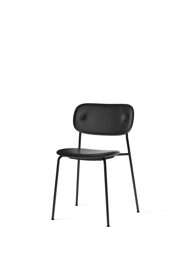 Co Chair, Dining Height, Black Steel, Fully Upholstered