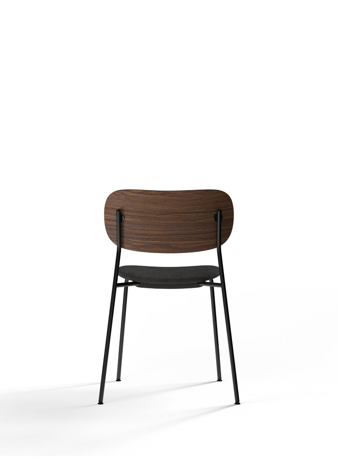 Co Chair, Dining Height, Black Steel, Upholstered Seat