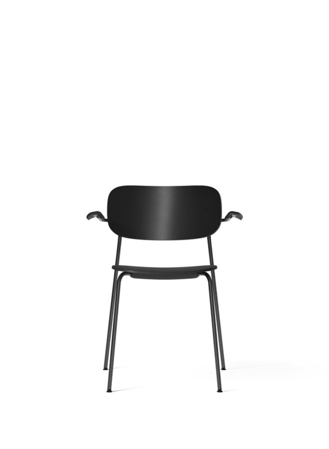 Co Chair, Dining Height with Arms, Legs - Plastic Seat and Back