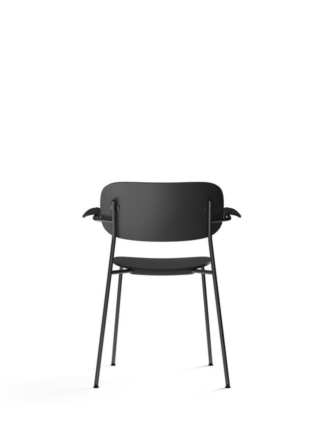 Co Chair, Dining Height with Arms, Legs - Plastic Seat and Back