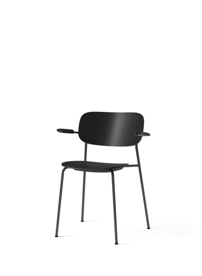 Co Chair, Dining Height with Arms, Legs - Plastic Seat and Back