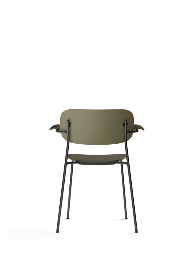Co Chair, Dining Height with Arms, Legs - Plastic Seat and Back