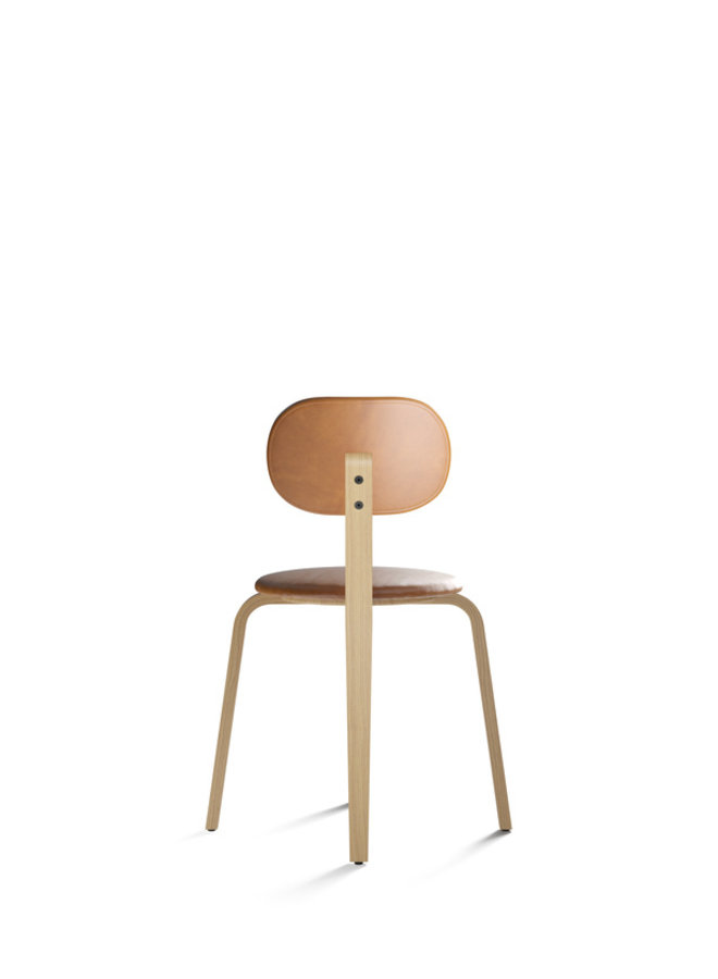 Afteroom, Plywood Chair, Dining Height, Wooden Legs,  Fully Upholstered