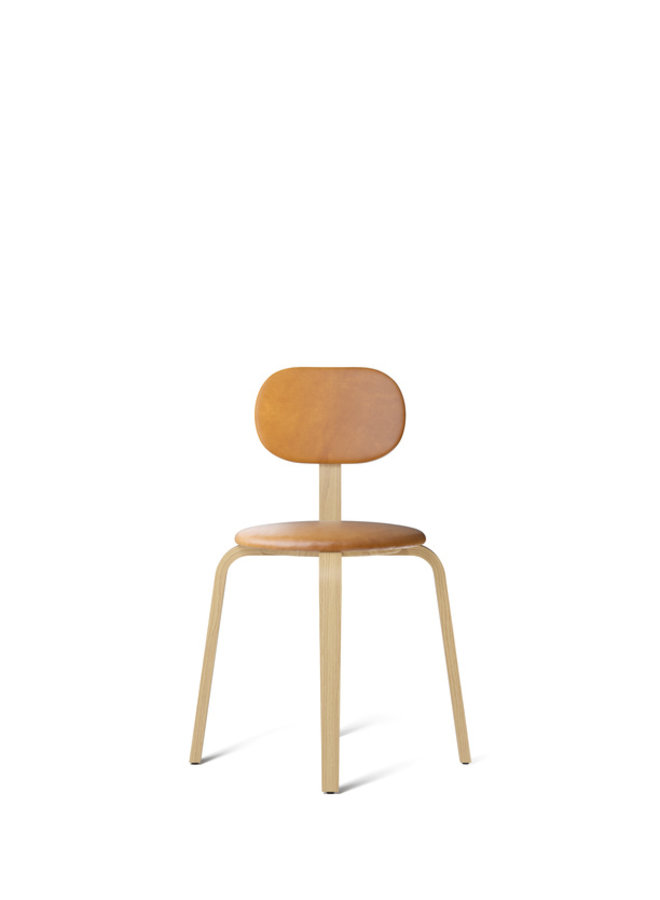 Afteroom, Plywood Chair, Dining Height, Wooden Legs,  Fully Upholstered