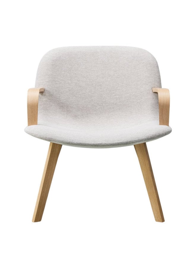 Eyes Lounge Armchair Wood, Fully Upholstered