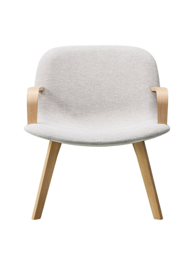 Eyes Lounge Armchair Wood, Fully Upholstered