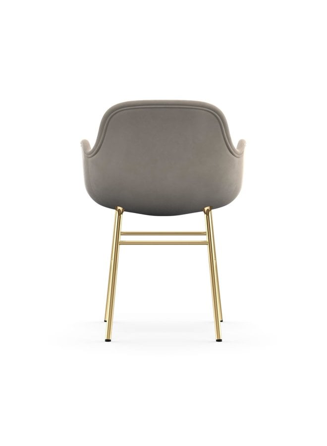 Form Armchair Full Upholstery Brass