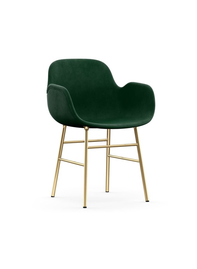 Form Armchair Full Upholstery Brass