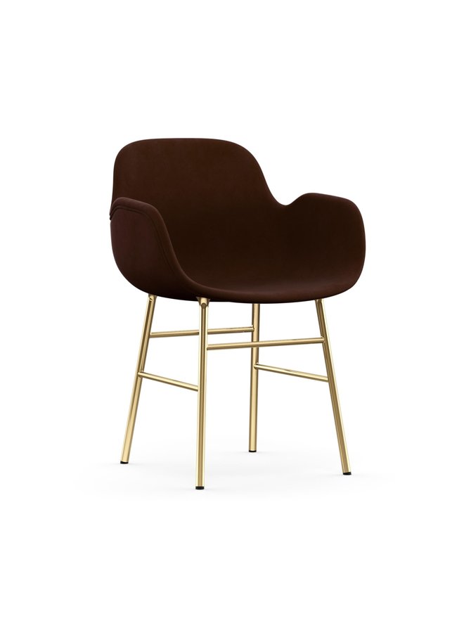 Form Armchair Full Upholstery Brass