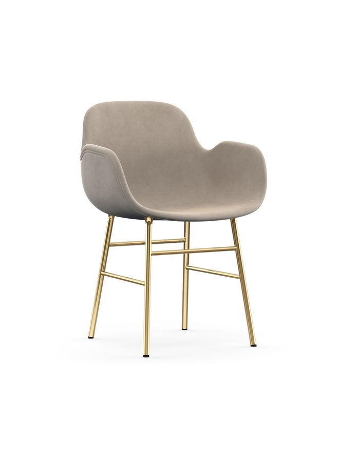 Form Armchair Full Upholstery Brass