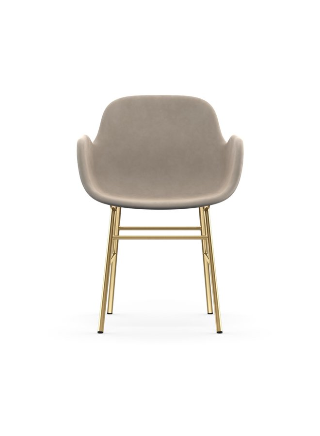 Form Armchair Full Upholstery Brass