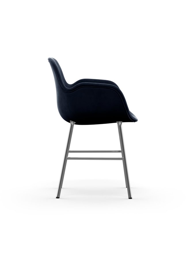 Form Armchair Full Upholstery Chrome