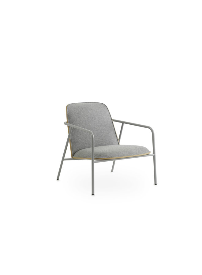 Pad Lounge Chair Low Grey Steel