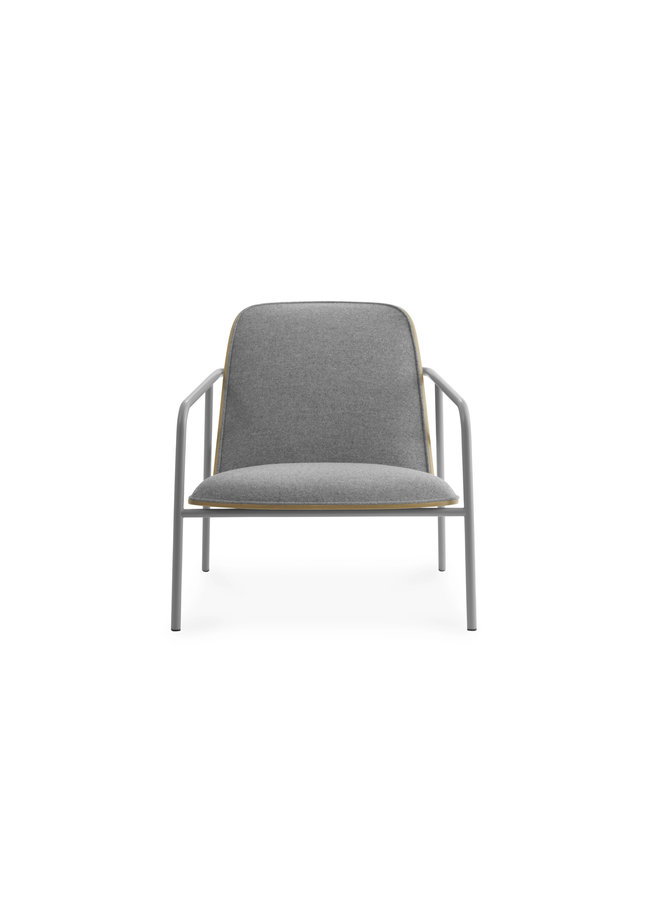 Pad Lounge Chair Low Grey Steel