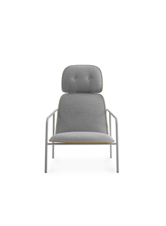 Pad Lounge Chair High Grey Steel