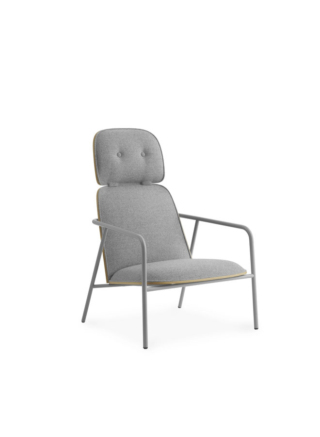 Pad Lounge Chair High Grey Steel