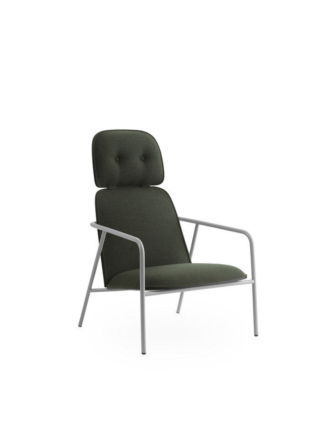 Pad Lounge Chair High Grey Steel