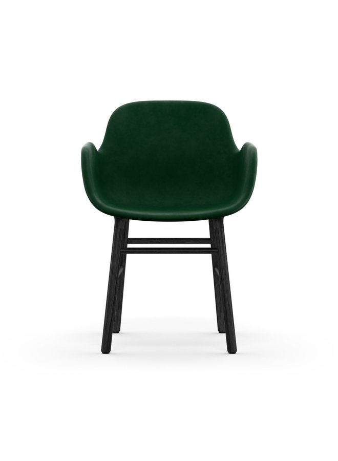 Form Armchair Full Upholstery Black Oak