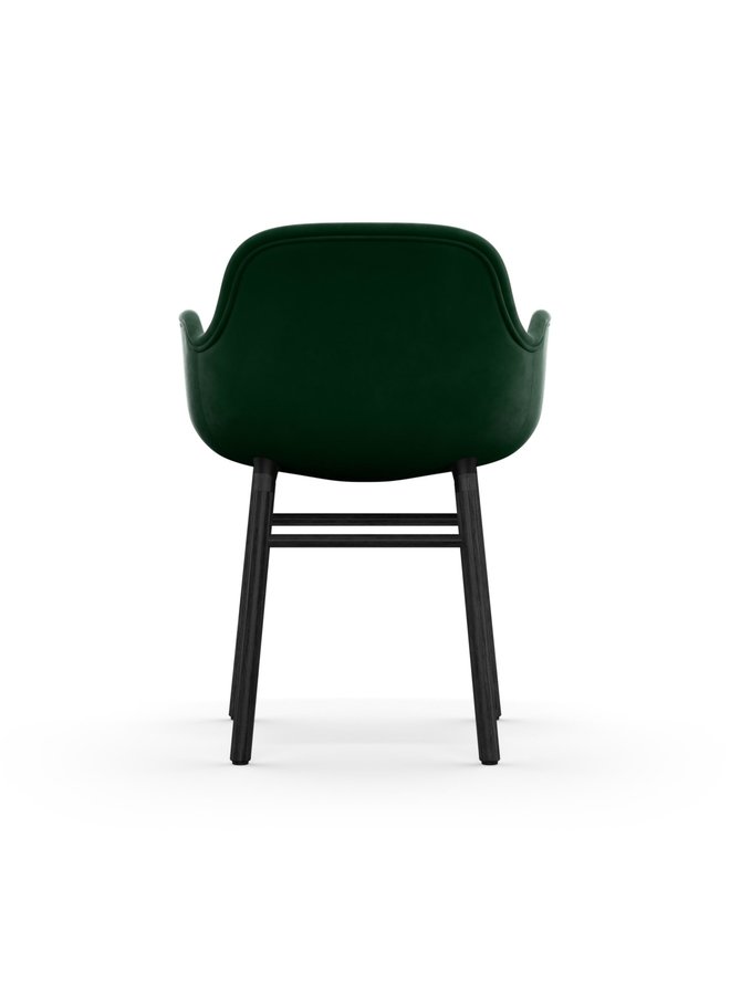 Form Armchair Full Upholstery Black Oak