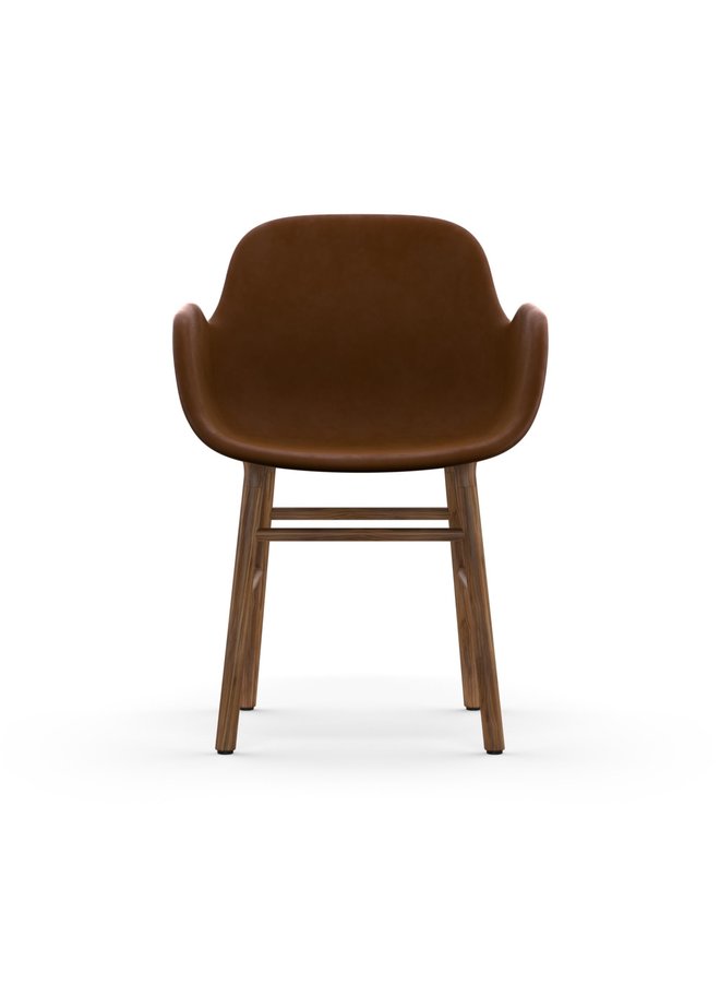Form Armchair Full Upholstery Walnut