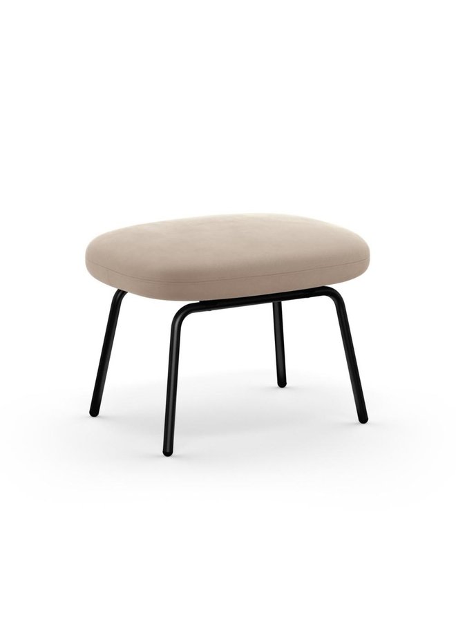 Era Footstool Steel Black