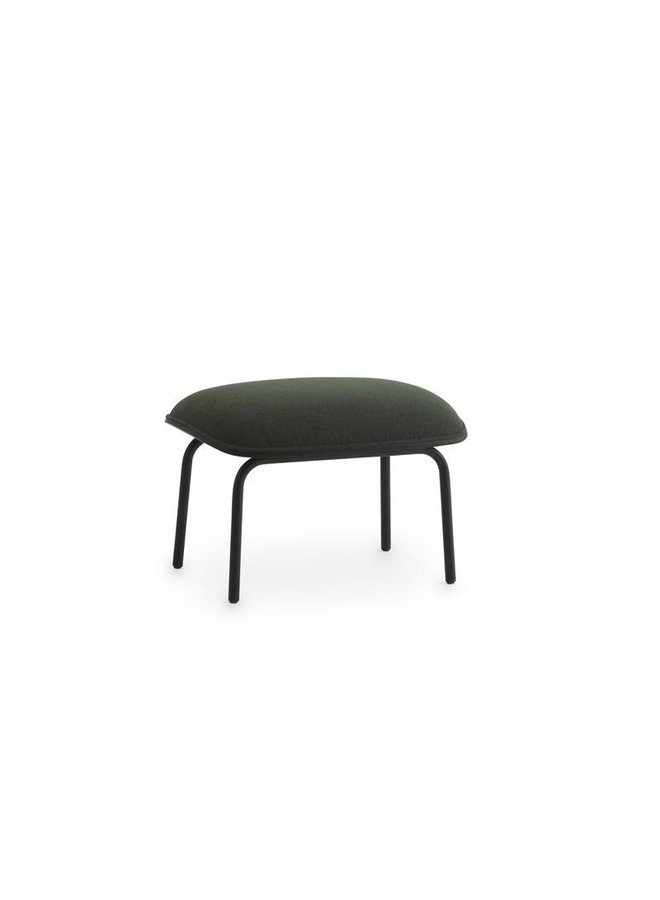 Pad Footstool Black Steel