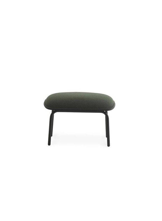 Pad Footstool Black Steel